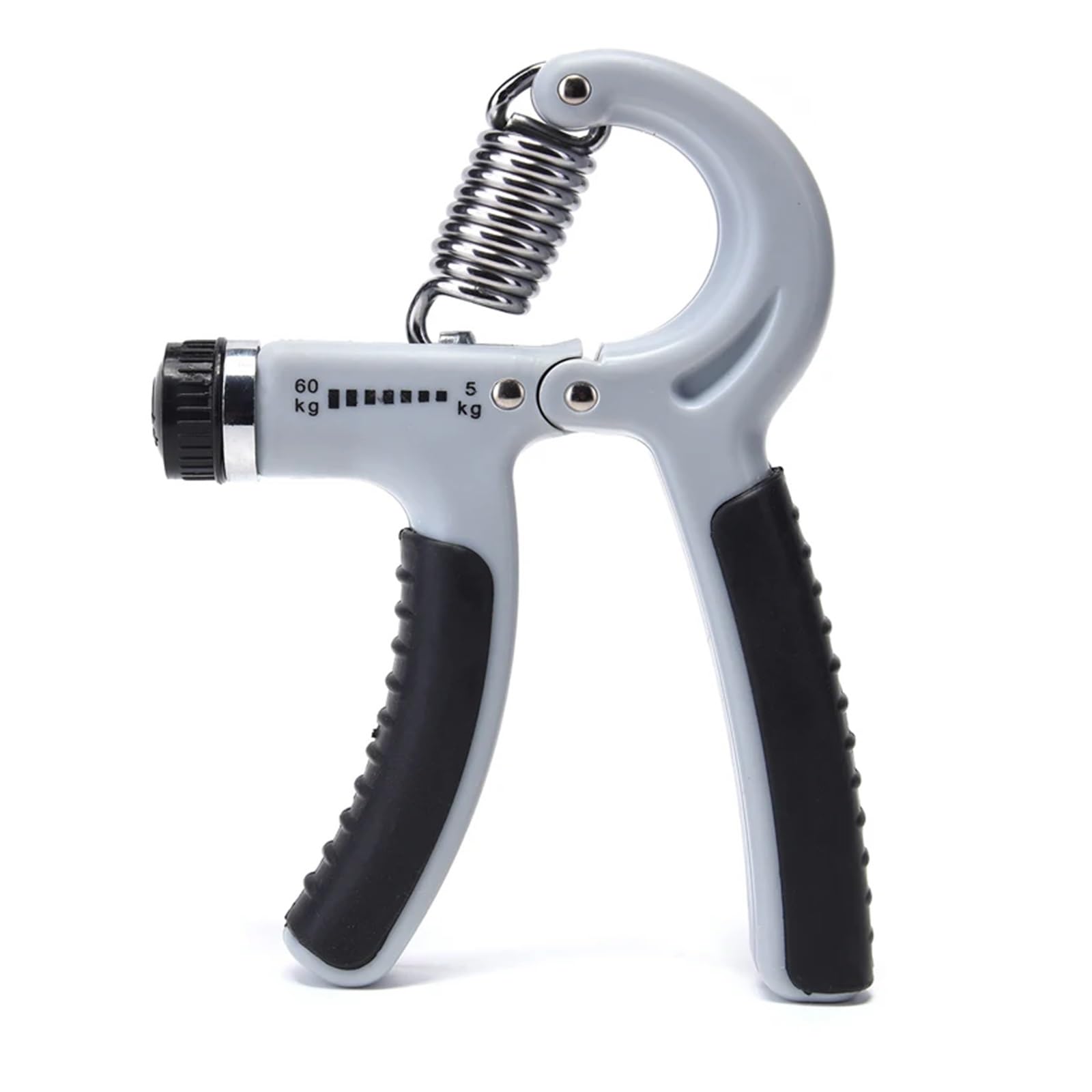 Urządzenie do treningu siły chwytu, 5-60 kg Fitness Trening nadgarstków Zwiększ siłę Sprężynowy palec(Light gray)