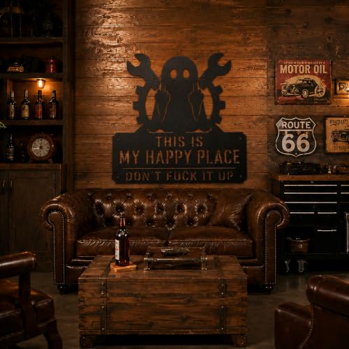 12In Happy Place Ghost Metal Sign, This Is My Happy Place Don't F It Up - image 6