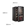 Haier Wine Bank 50 Serie 5 Cantinetta Vino, 49 Bottiglie, 1 Zona, Vetro Anti-UV, LED 3D, Ripiani in Legno, Controllo tramite App, Libera Installazione, Classe F, 49,7 x 58,5 x 82 cm, Nera - HWS49GA