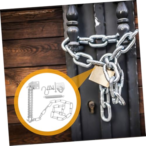 Cadena de seguridad inoxidable para puerta con protección doble y antiviento 6