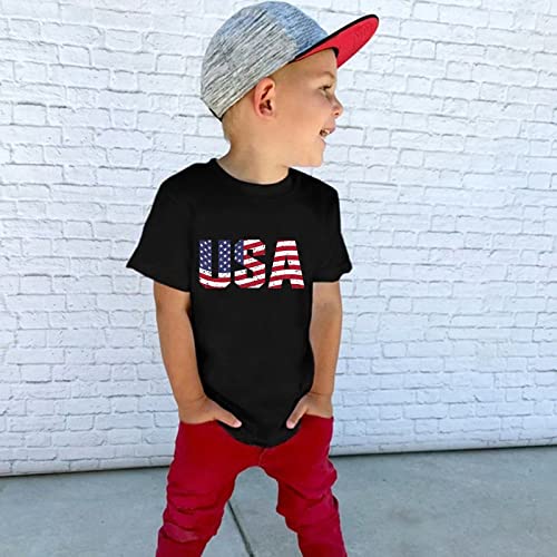 Toddler 4th of July Shirt Baby Boys American Flag T-Shirts Kids Girls Patriotic Tee Tops Blouse Independence Day Clothes4