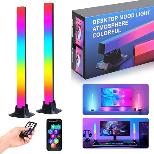 Euakee LED Lightbar, Musik Sync RGB IC LED Light Bar, TV Hintergrundbeleuchtung, Gaming Lampe Funktioniert RGB Ambient Smart Sync mit Musik und APP Control Steuerung für Zimmer Gaming Deko