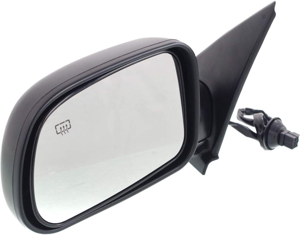 For Jeep Grand Cherokee 1999 00 01 02 03 2004 Door Mirror Driver Side | Manual Folding | Power | Heated | 5 Pin Plug | Textured Black | Replacement For 55155233AE | CH1320169