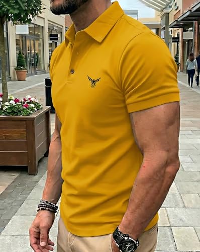 Image of AUSK Polo T-Shirt for Men || Half Sleeves Neck Polos Men Tshirt