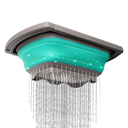 Qimh Colander Collapsible, Colander Strainer Over The Sink Vegetable/Fruit Colanders Strainers With Extendable Handles, Folding Strainer For Kitchen,6 Quart #TOP3