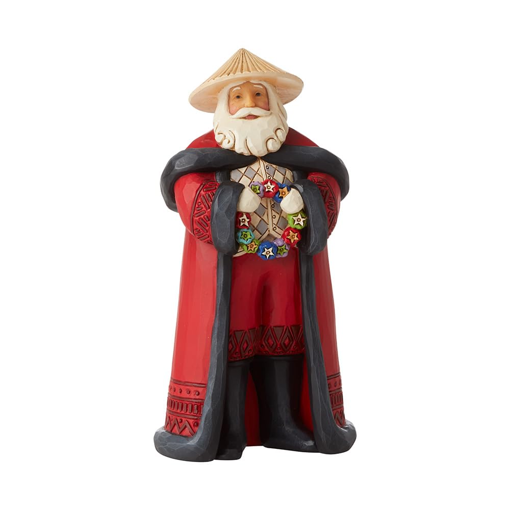Jim Shore Heartwood Creek Christmas Around The World Filipino Santa Figurine, 7 Inch, Multicolor