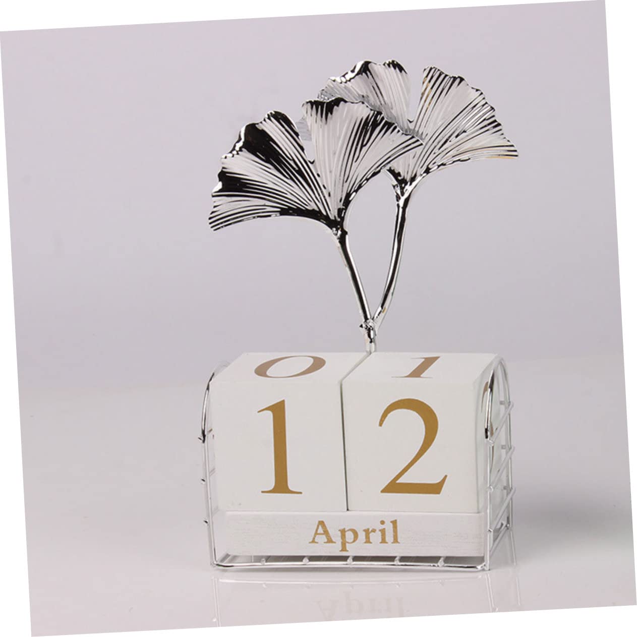 SEWACC 5 Calendarios De Escritorio Con Hojas De Ginkgo Decoración Del Hogar Calendario De Bloques De Pie Calendario De Bloques De Granja Decoración De Oficina Para Mujeres Bloques