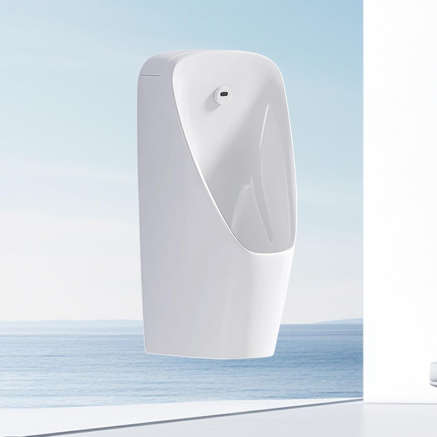 Wall-Mounted Ceramic Urinal for Men's,Men's Public Toilet Urinals,Splash-Proof Male Urinal,for Bathroom Commercial Hotel Garage Bar,Outdoor,Public