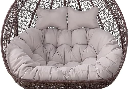 PFXNGMS Fauteuil Suspendu Double en rotin avec 2 appuie-têtes réglables pour mobilier de Jardin
