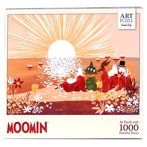 Moomin Art Puzzle - Sunset on the Beach - 1000 piece Jigsaw (Red), 70 x 50 cm
