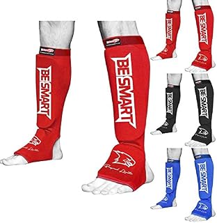 BS Shin Instep Pads MMA Leg Foot Guards Muay Thai Kick Boxing Guard Protector