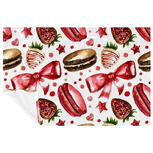 Couverture douce macaron chocolat 150x100 contre les soirées fraîches de camping