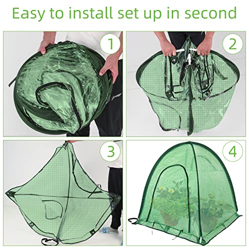 Upgraded Pop-Up Plant Greenhouse For Outdoors, Durable Pe Cover, Portable Fast Set-Up Green House With Ground Pegs & Ropes For Stability #TOP3