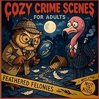 Feathered Felonies Crime Scenes Coloring Book - Adult Coloring Book for Crime Enthusiasts and Bird Lovers: Cute Birds... Cozy Vibes... and a Touch of ... to Color for Stress Relief - NOT FOR KIDS B0F62YNGZ4 Book Cover