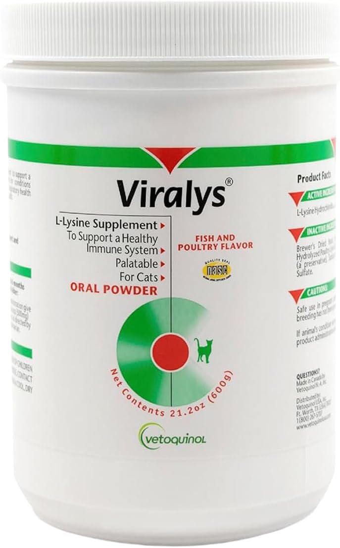 Viralys, Lysine Powder for Cats and Kittens, 600 g