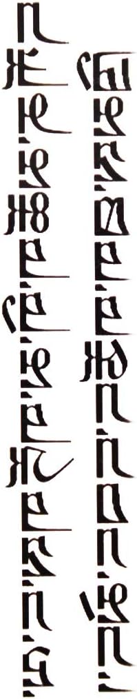 Sanskrit Script Temporary Tattoos | PACK OF 2 | Fake Tattoos | Art Design Transfers/Stickers | For Body, Arm, Leg etc | (22cm x 5cm)