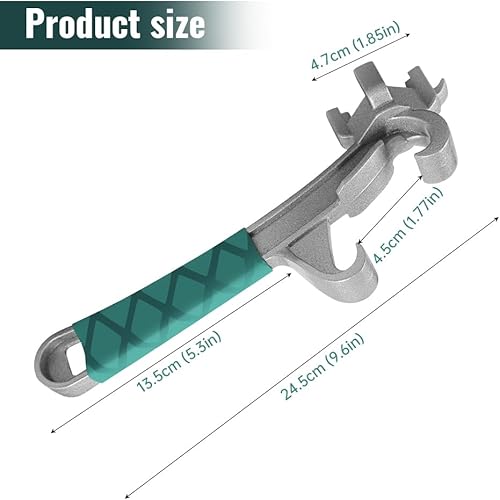 Miniatura 2 de Llave de tambor de aluminio, abrelatas de cubo de metal, llave de cubo de plástico, cubo de 5 galones con abridor de tapa, se adapta a tapas de