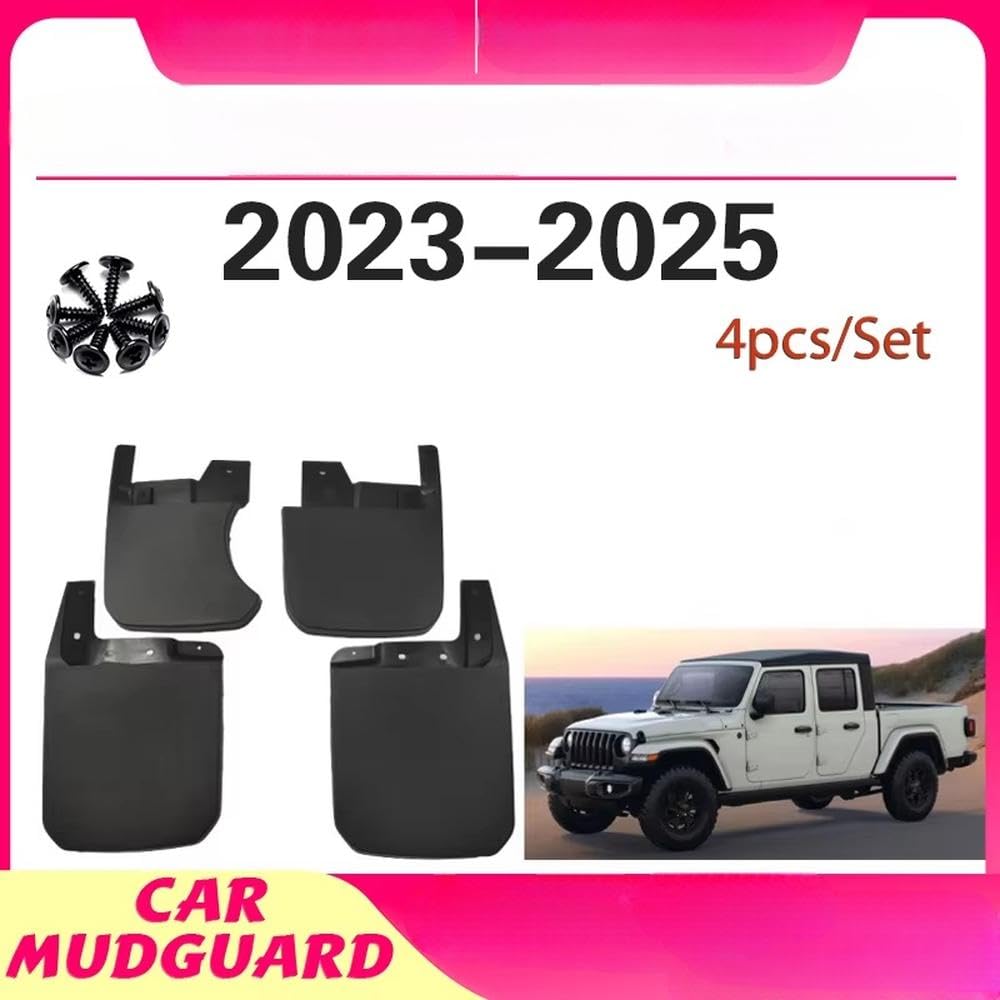 Pour Jeep Gladiator Pour Villys 2023-2025 Garde-boue 4 Pièces
