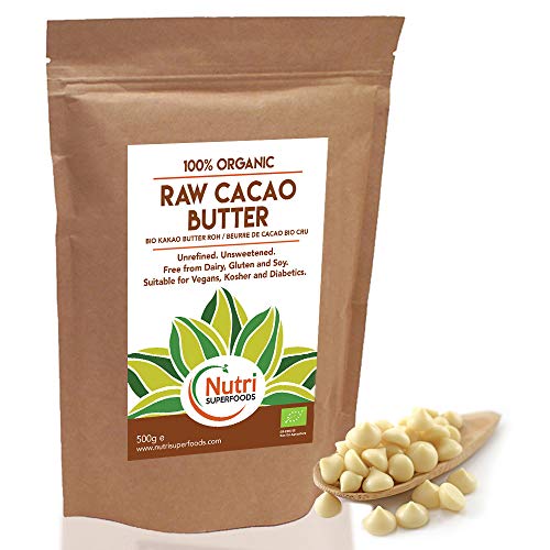Manteca de Cacao Organica Cruda 500g