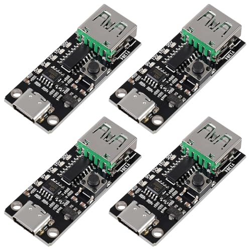 Image of 4pcs USB-C PD QC DC 5V 9V 12V 15V 20V Adjustable Voltage Power Trigger Module 5A Type-C Female USB Port Input (Type-C Female USB)