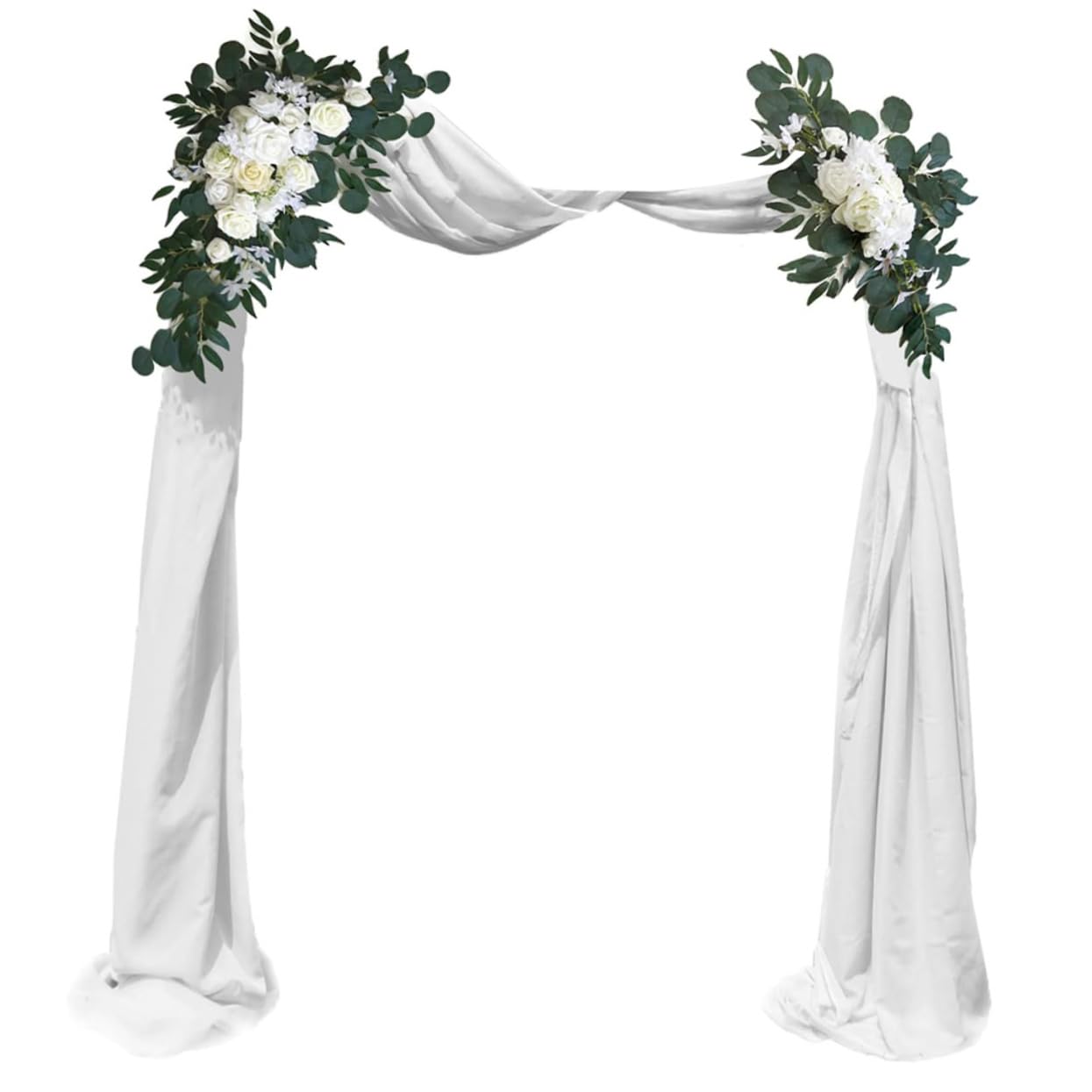 Cabilock Kunstblumen für Grabgestecke als Dekorative Hochzeitsbögen Blumenbogen mit Künstlichen Seidenblumen und Gauze für Elegante Gartenzeremonien
