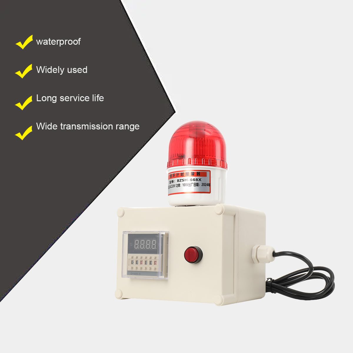 Industrielle Alarm Sirene Zyklus Timer Sirene Intelligenter Timing Alarm 10W 220V Elektrische Alarme, Gut Wasserdicht 90dB Kann Mehrere Alarmzeitpunkte Festlegen