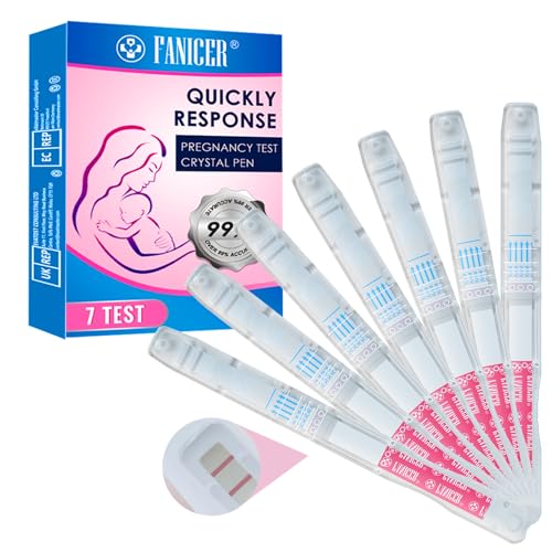 7 Piezas Test de Embarazo,Prueba de embarazo Ultratemprana,Envueltos Individualmente Detección TempranaTest,PregnancyTest,Detección tempranatest,HCG Test,DetecciónRápida en 3-5 Minutos