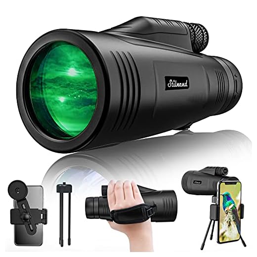 Monocular Telescope - 12X50 Professional Portable Waterproof Monocular with Smartphone Adapter, HD Super Zoom BAK4 Monocular for Adults Kids for Bird Watching, Camping, Hiking