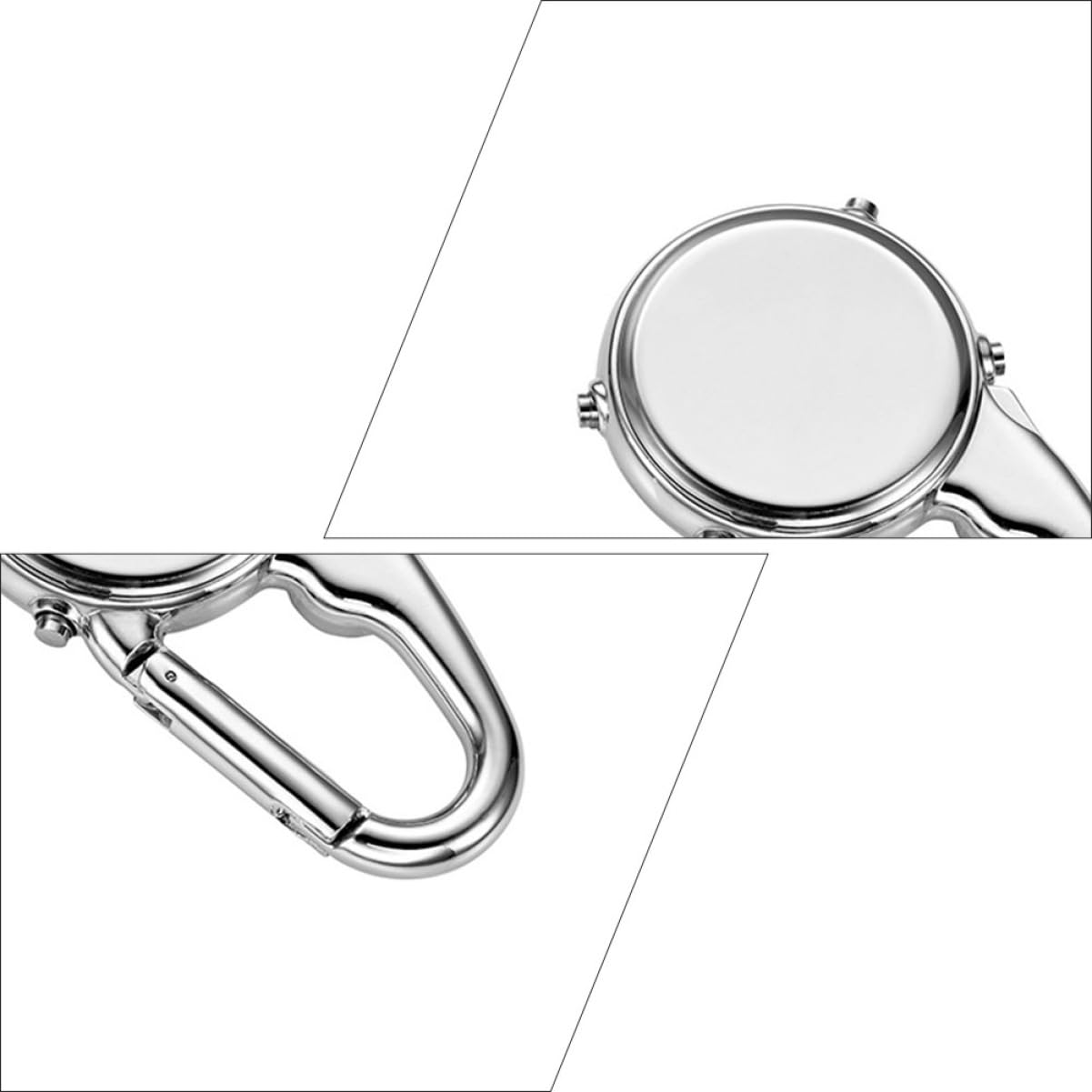 Toyvian Bergsteiger Hakenhangtisch Kletteruhr Ansteckuhr Uhr Aus Edelstahl Karabiner Uhr Beim Klettern Aufpassen Clip Watch Rucksackuhr Orange Rostfreier Stahl