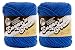 Bulk Buy: Lily Sugarn Cream Yarn (2-pack) 01131 UPC 057355402737 Dazzle Blue