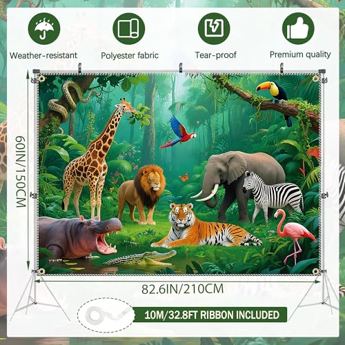 Fondo Fotográfico Jungla 7x5ft para Decoración y Fotos miniatura 2
