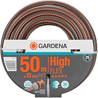 Gardena Comfort HighFLEX Schlauch 13 mm (1/2 Zoll), 50 m: Gartenschlauch mit Power-Grip-Profil, 30 bar Berstdruck, formstabil, UV-beständig, verpackt (18069-20), Grau/Orange
