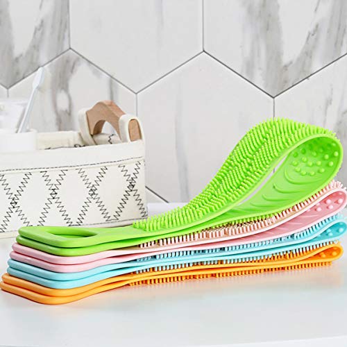 HEALLILY 2 Pcs Esfoliante de Volta de Silicone Esfoliante Corpo Longo para TrÃ¡s Massagem Escova Toa