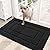 Smiry Dog Door Mat for Muddy Paws Indoor Entrance, Absorbs Moisture and Dirt Low-Profile Doormat, Washable Mat Front Door mat for Floor Home Entryway (30x20 Inches, Black)