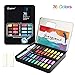 Produktbild Aquarellfarbkasten, Aquarellfarben Set einschließlich 36 Wasserfarben +1 Aquarellpinsel + 1 Wassertankpinsel + 8 Aquarellpapier + 1 Bleistift + 2 Wasser absorbierender Schwamm +1 Weiße Aquarellfarbe