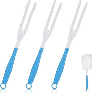 3pcs Duster Handle, Plastic Replacement Detachable Dust Handle Mop Extended Refill Compatible with Swiffer Mop Extension (Blue,White)