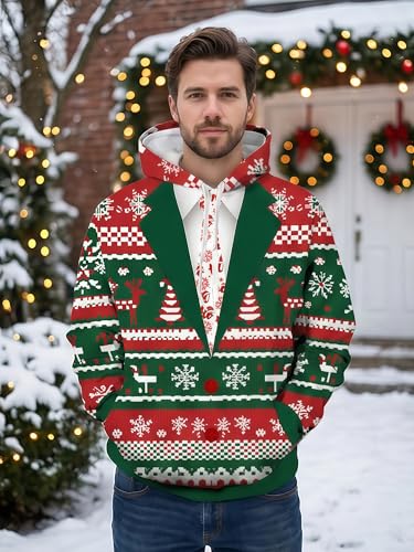 Ugly Christmas Sweatshirt Funny Muscle Christmas Hoodie 3D Printed Santa Claus Pullover Novelty Holiday Sweater 5 Ugly Christmas Sweatshirt Funny Muscle Christmas Hoodie 3D Printed Santa Claus Pullover Novelty Holiday Sweater