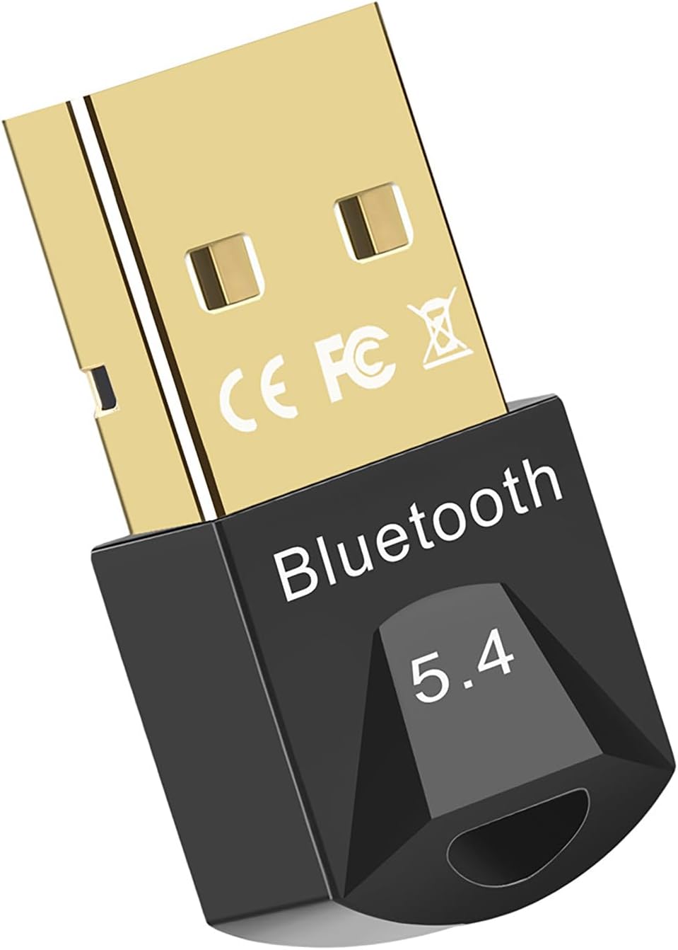 Bluetooth 5.4 adapter, Bluetooth stick, Bluetooth adapter dongle, Bluetooth stick for PC, low latency, plug and play, suitable for Windows 7/10/8.1/11 (black)
