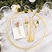 Goodluck 12 Inch Charger Plates, 50 Pack Clear Charger Plates with Gold Trim, Plastic Charger Plate Bulk for Dinner, Wedding, Party, Event Decoration, Clear&Gold