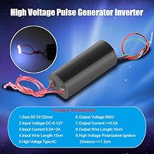 Yosoo DC Boost Step Up Power Module High Voltage Generator DC 6V-12V, 80 KV High Voltage Transformer Pulse Generator Inverter Super Ignition Module