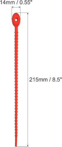 Miniatura 8 de MECCANIXITY Paquete de 15 bridas de silicona reutilizables de 8.5 pulgadas para el hogar, oficina, cocina, organizador de bolsas de alimentos,