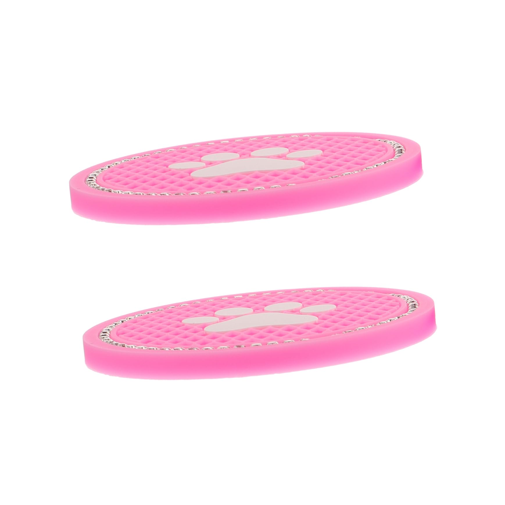 FELTECHELECTR 2 Coasters Cat Claw Pattern Diamond Coasters Heatproof Cup Mats for Mugs Tea Cups Wine Glasses