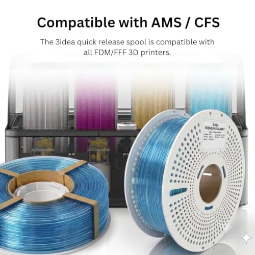 Image of 3IDEA PETG Translucent 3D Printer Filament, 1.75mm Green, 1KG, Reusable Spool, Premium PETG, Dimensional Accuracy ±0.02mm, High Strength, Smooth Extrusion & Excellent Layer Adhesion