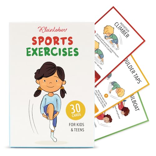 Kleintober Workout Cards for Kids & Teens I...