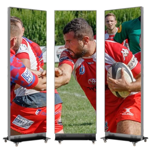 Image of Commercial LED Poster Display 80 inch, Digital Advertising Screen for Corporate Promotion, Trade Shows, Retail Stores & Event Rental, Plug & Play LED Signage with Cloud CMS & Splicing