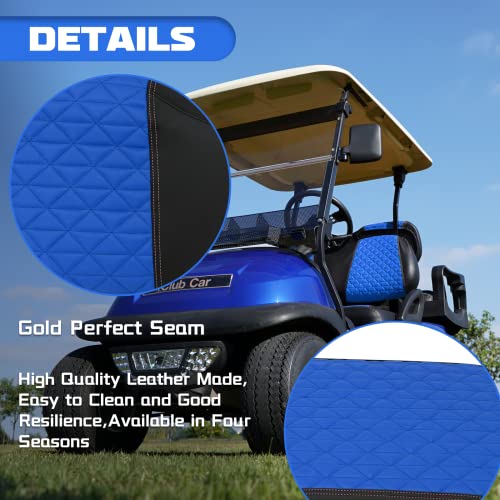 Xuanyudg0769 Golf Golf Cart Seat Covers Front And Rear For Club Car Precedent Oem Seat Cushion, Adjustable Buckles/No Stapler Required, Blue #TOP3