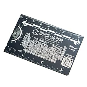 The Pocket Scientist High School Edition – Small Metal Science Ruler Scale, Cool Gadget Mini Multitool, Geek/Nerdy STEM Classroom Student Graduation Gift, Unique 3 Inch Metric Tool – Genius Lab Gear
