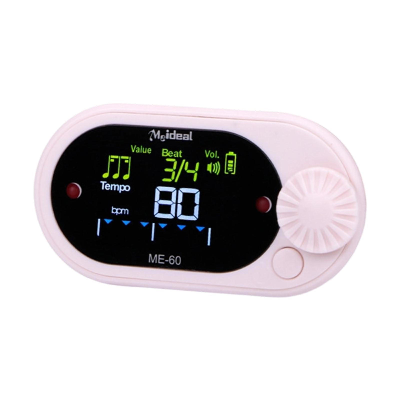 MagiDeal Metrónomo digital con conteo vocal, robusto, multiusos, profesional, generador de tonos para bajo, piano, ukelele y batería, Rosa