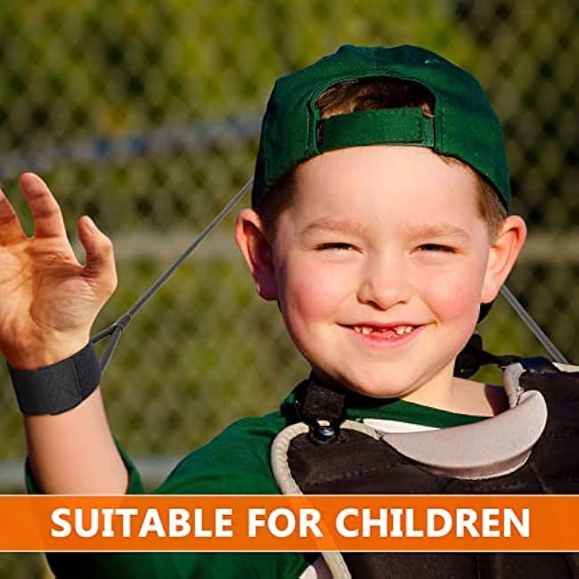 Skylety 4 Pieces Baseball Resistance Bands Youth & Adult Arm Strength Training Baseball Bands for Softball Trainer Pitcher Training, 4 Levels(20, 30, 40, 50 Lbs, Black, Blue, Red, Green)