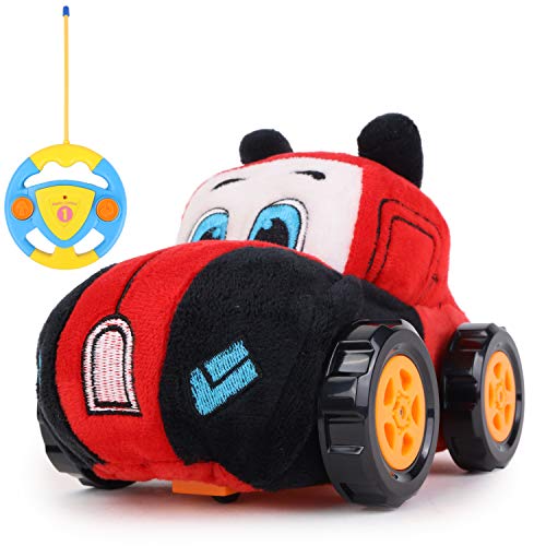 BABY CHALLENGE - Voiture Peluche Radiocommandée - Rouge - 051040 - Véhicule Peluche Radiocommandée - Fréquence 2,4G - Piles Non incluses - À Partir de 18 Mois Cover